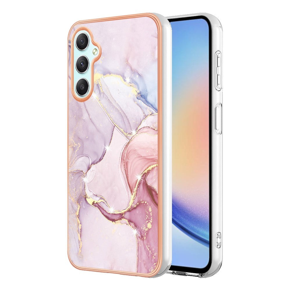 Samsung Galaxy A25 (5G) Hybrid Plastik Cover - Lyserød Marmor