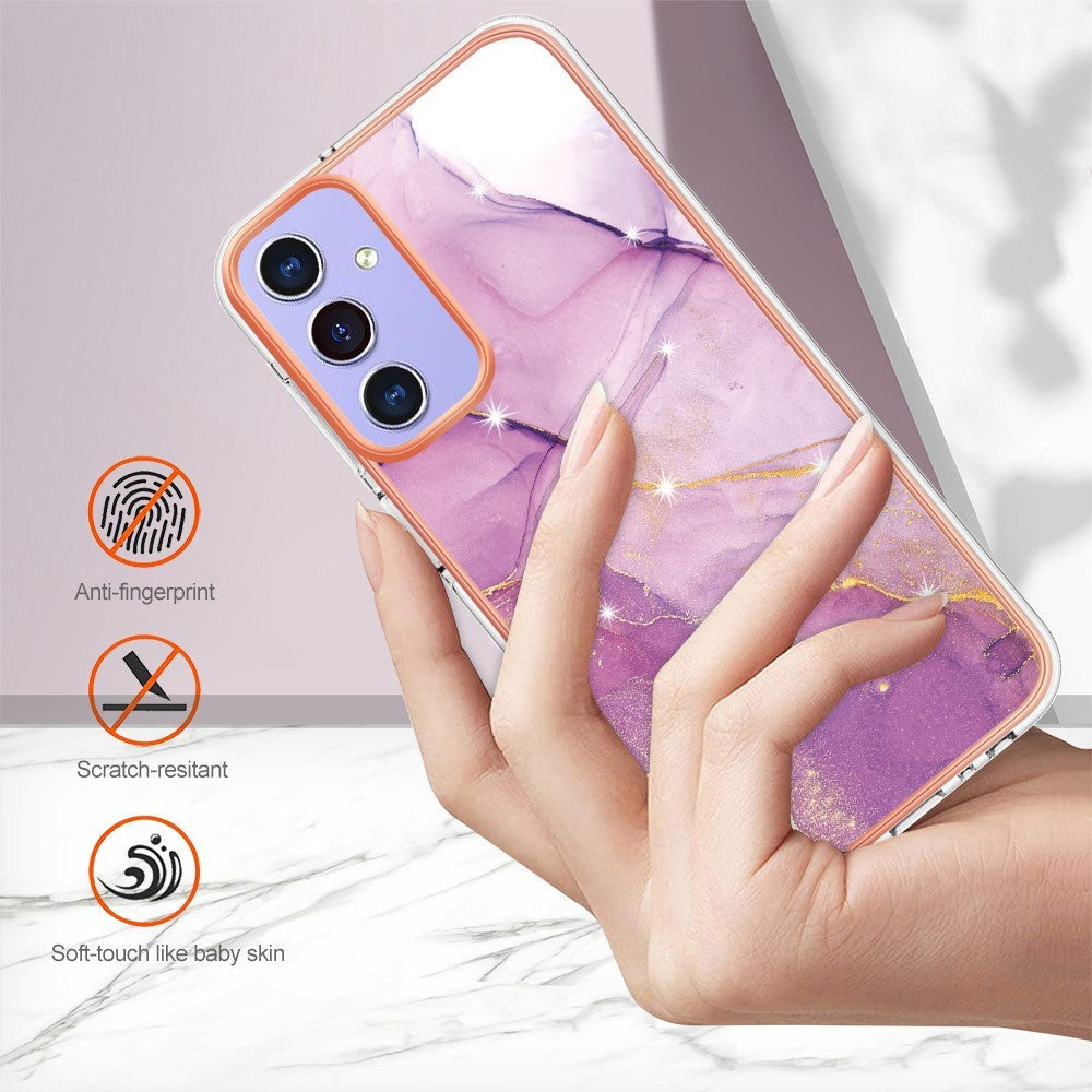 Samsung Galaxy A15 (5G) / A15 Hybrid Plastik Cover - Lilla Marmor