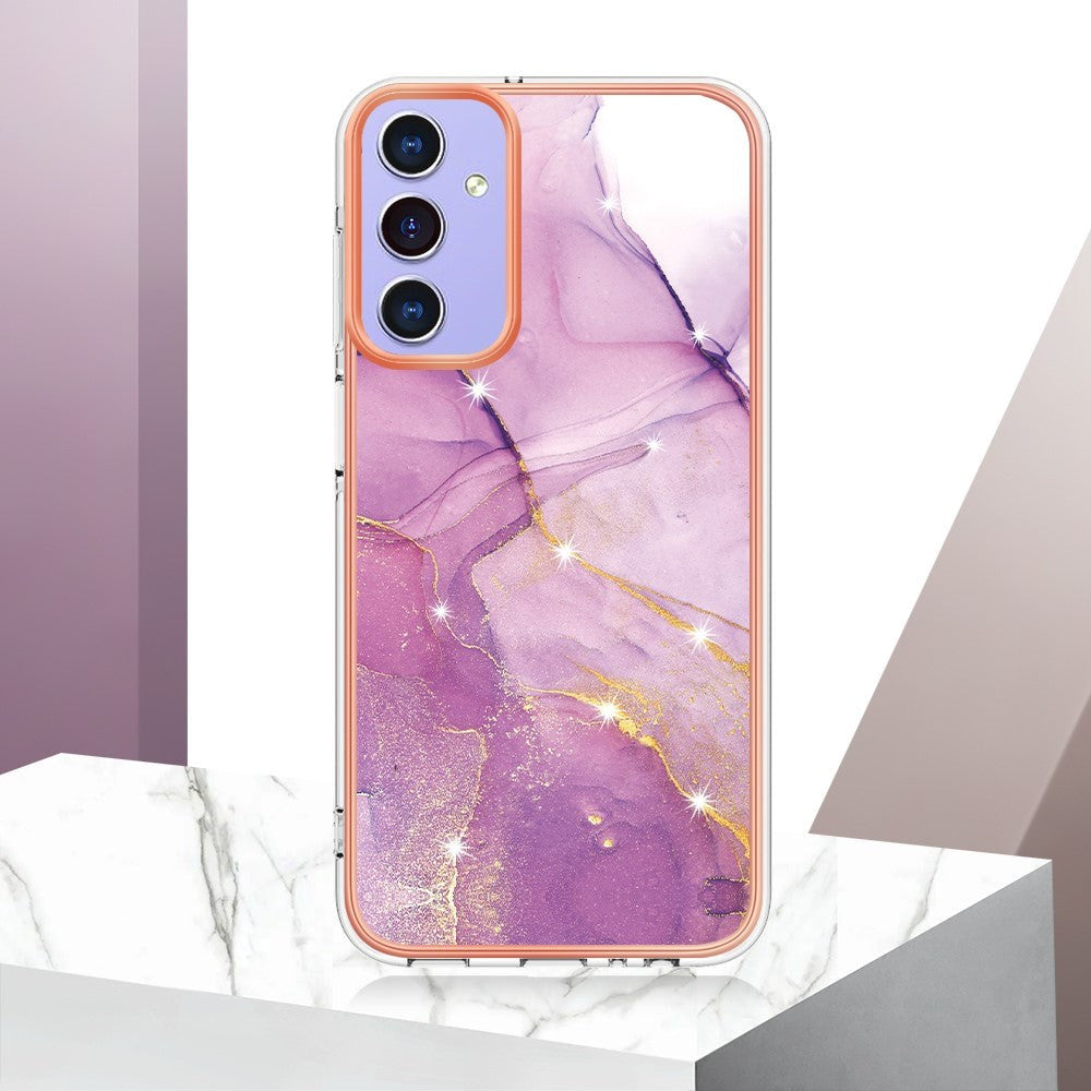 Samsung Galaxy A15 (5G) / A15 Hybrid Plastik Cover - Lilla Marmor
