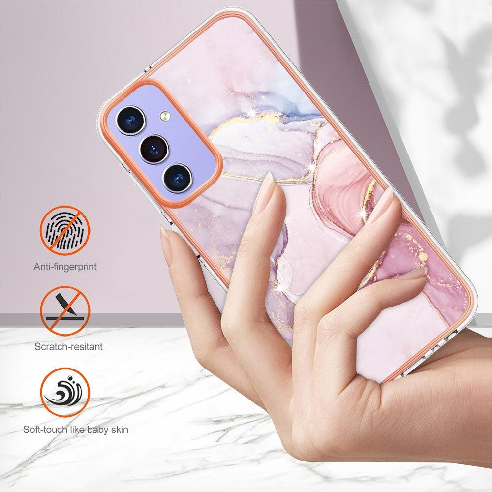 Samsung Galaxy A15 (5G) / A15 Hybrid Plastik Cover - Rose Gold Marmor