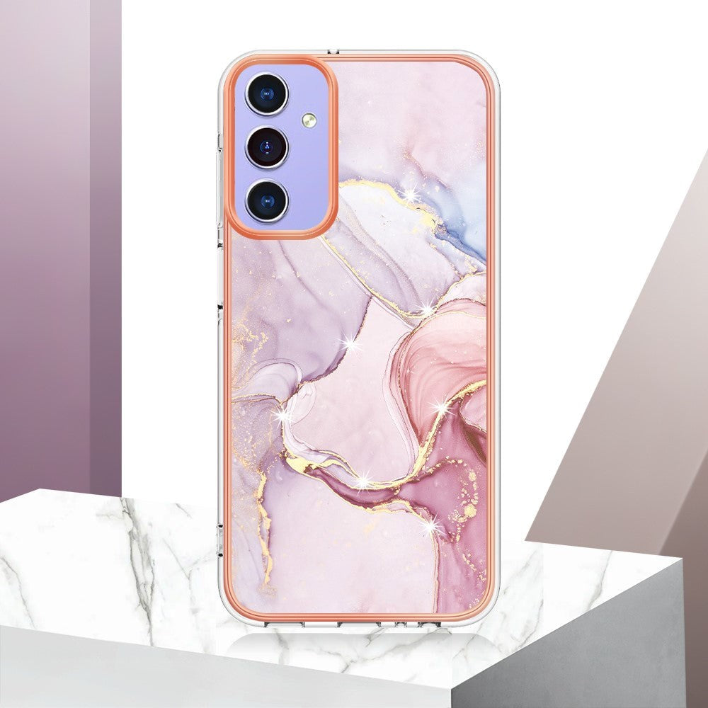 Samsung Galaxy A15 (5G) / A15 Hybrid Plastik Cover - Rose Gold Marmor