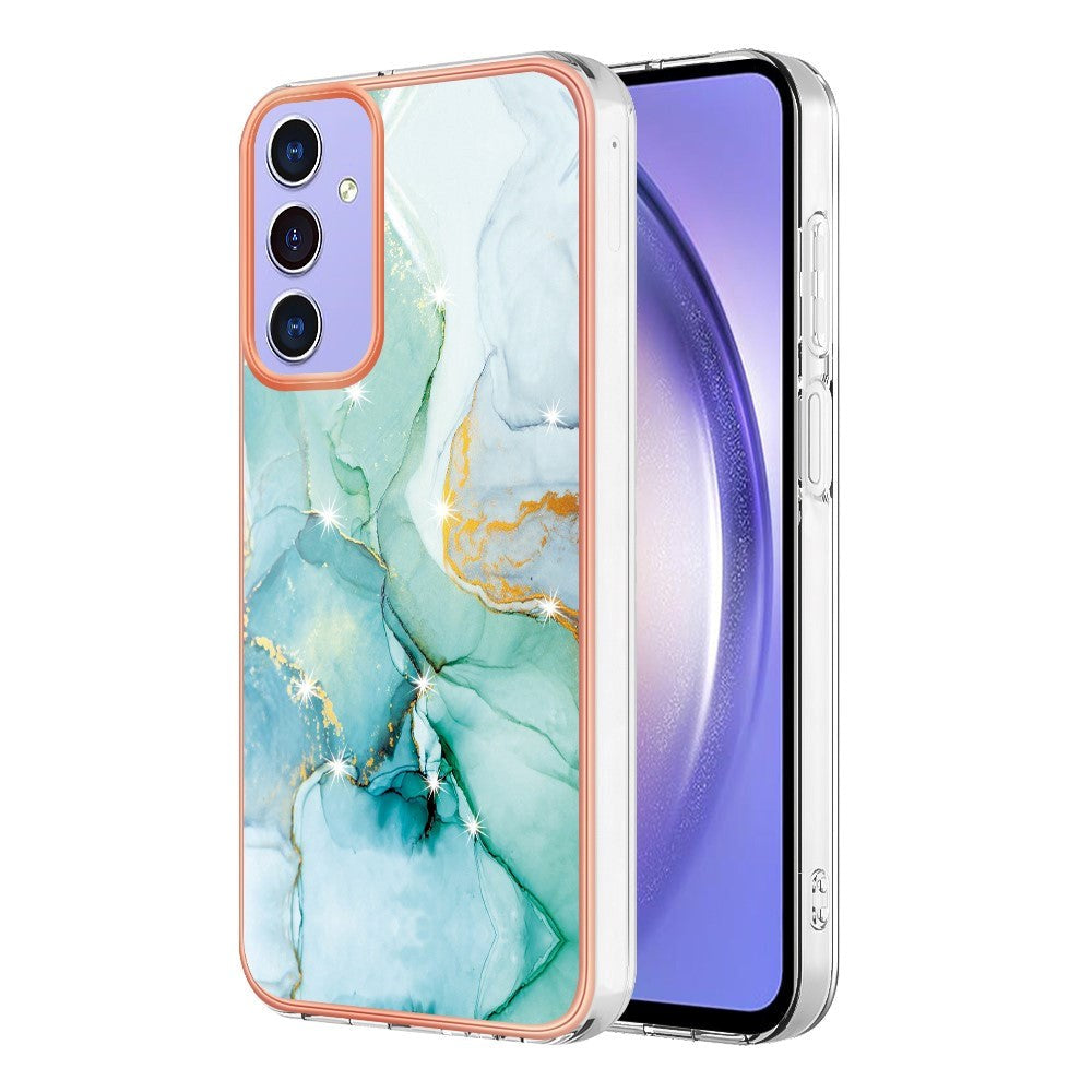 Samsung Galaxy A15 (5G) / A15 Hybrid Plastik Cover - Grøn Marmor
