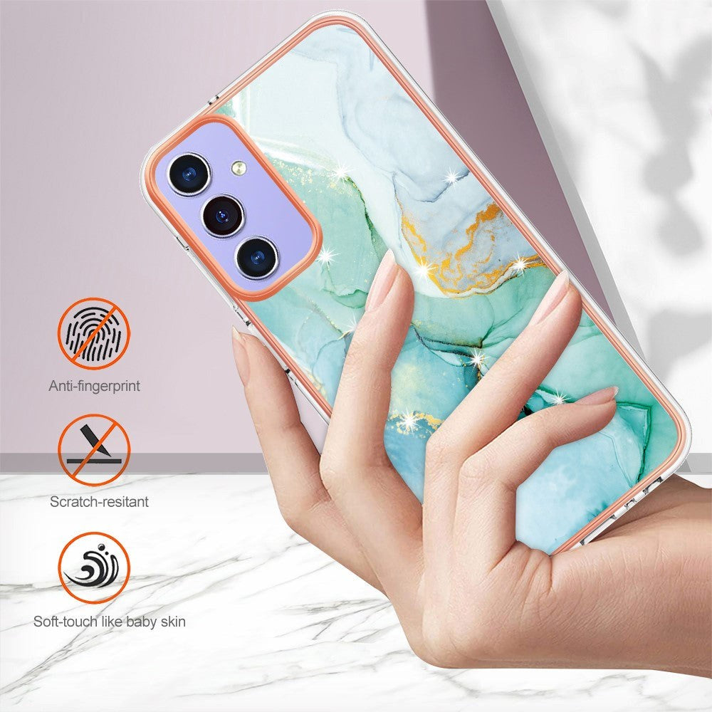 Samsung Galaxy A15 (5G) / A15 Hybrid Plastik Cover - Grøn Marmor