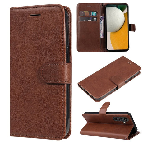 Samsung Galaxy A15 (5G) / A15 Læder Cover m. Pung og Strop - Brun