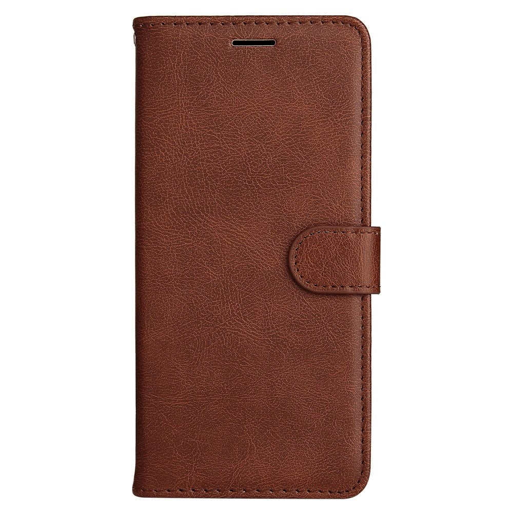 Samsung Galaxy A15 (5G) / A15 Læder Cover m. Pung og Strop - Brun