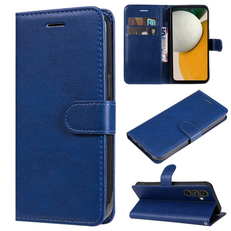 Samsung Galaxy A15 (5G) / A15 Læder Cover m. Pung og Strop - Blå