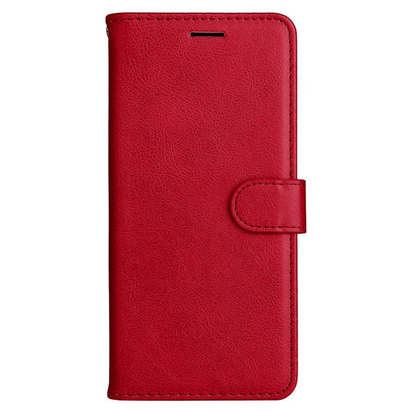 Samsung Galaxy A15 (5G) / A15 Læder Cover m. Pung og Strop - Rød