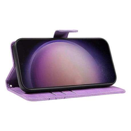 Samsung Galaxy S24 Ultra PU Læder Cover m. Pung & Strop - Lilla