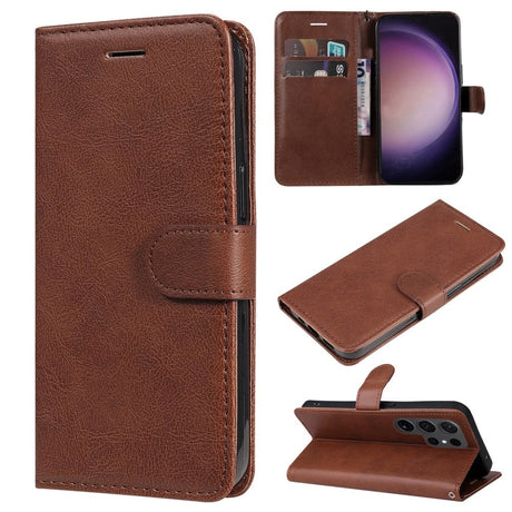 Samsung Galaxy S24 Ultra Læder Cover m. Pung og Strop - Brun