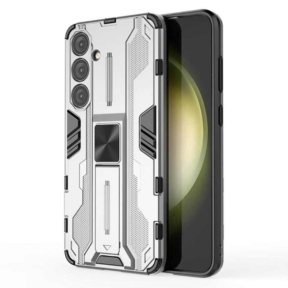 Samsung Galaxy S24+ (Plus) Håndværker Cover m. Kickstand - Sølv