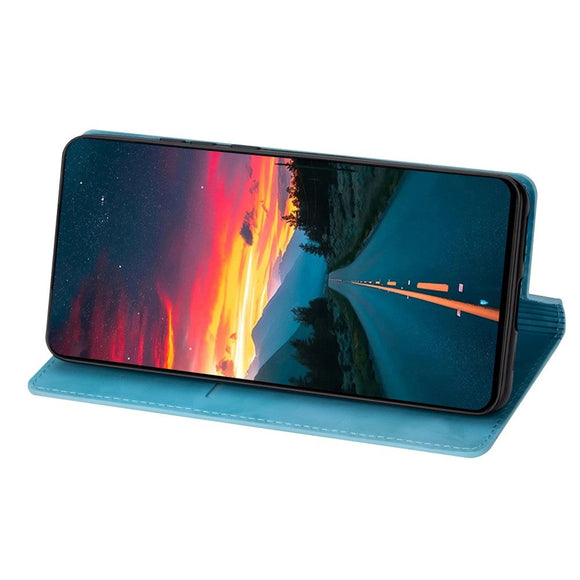 Samsung Galaxy A15 (5G) / A15 Læder Cover m. Pung - Glimmer - Blå