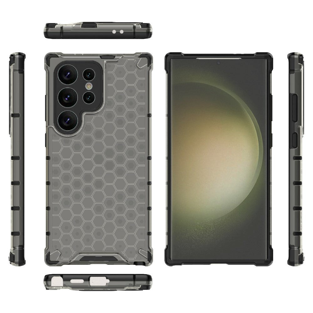 Samsung Galaxy S24 Ultra Honeycomb Hybrid Cover - Sort