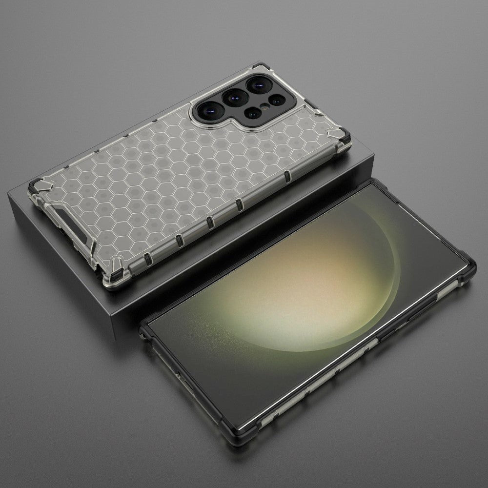 Samsung Galaxy S24 Ultra Honeycomb Hybrid Cover - Sort