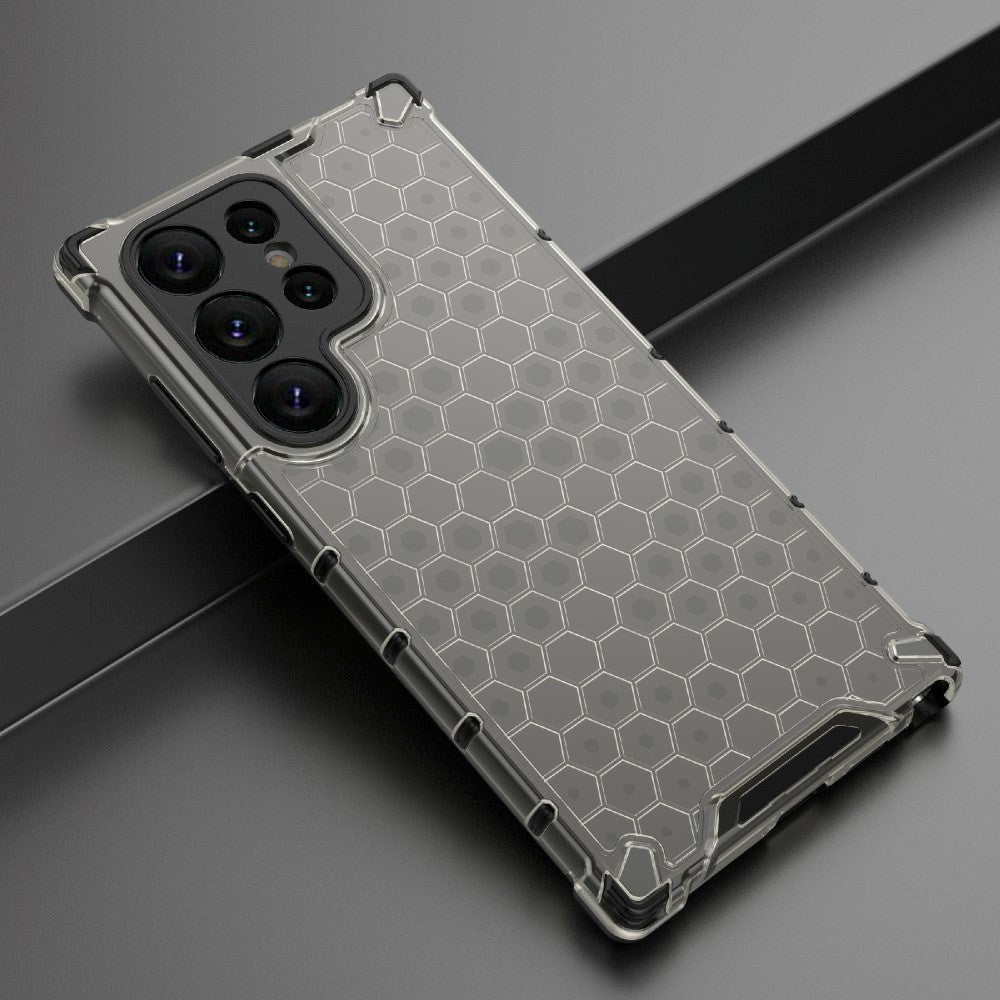 Samsung Galaxy S24 Ultra Honeycomb Hybrid Cover - Sort
