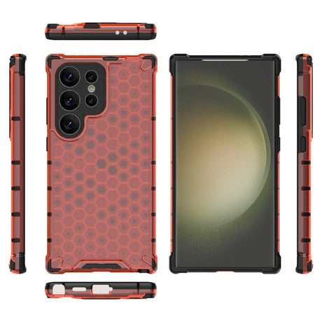 Samsung Galaxy S24 Ultra Honeycomb Hybrid Cover - Rød