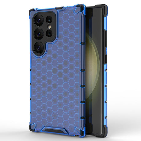 Samsung Galaxy S24 Ultra Honeycomb Hybrid Cover - Blå