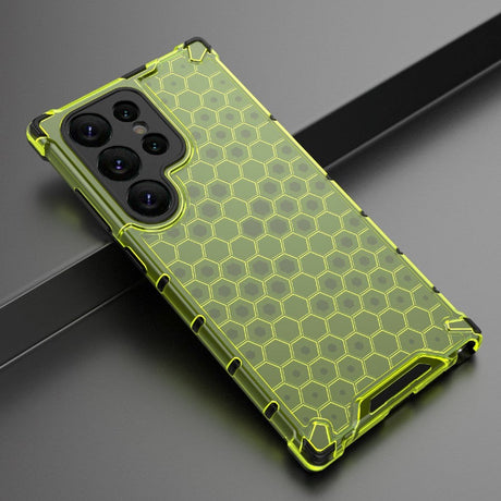 Samsung Galaxy S24 Ultra Honeycomb Hybrid Cover - Grøn