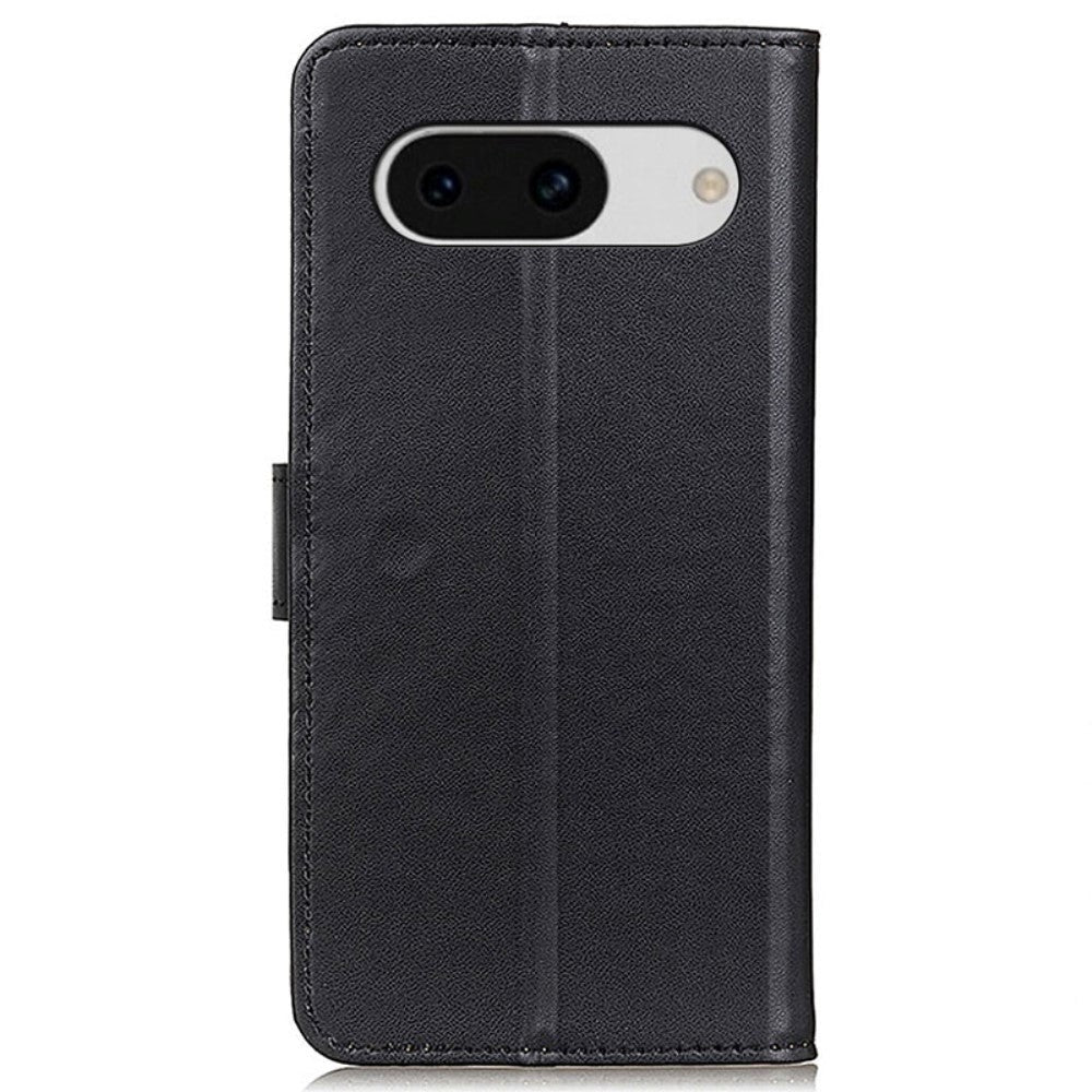 Google Pixel 8a Læder Cover m. Pung & Kickstand - Sort