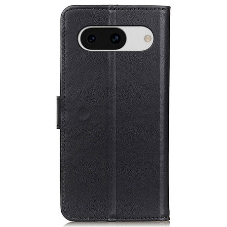Google Pixel 8a Læder Cover m. Pung & Kickstand - Sort