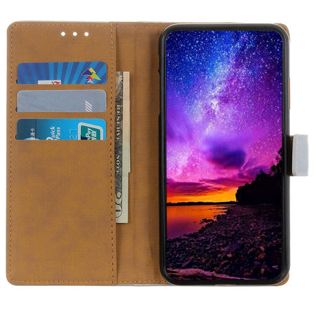 Google Pixel 8a Læder Cover m. Pung & Kickstand - Sølv