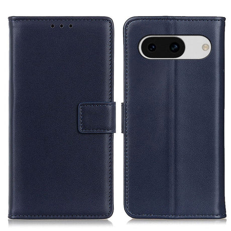 Google Pixel 8a Læder Cover m. Pung & Kickstand - Blå