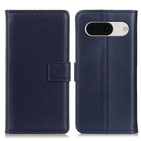 Google Pixel 8a Læder Cover m. Pung & Kickstand - Blå