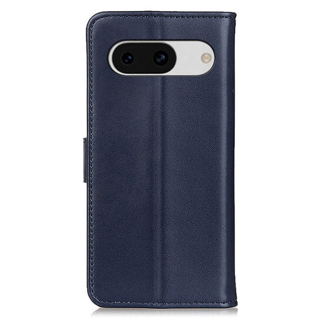 Google Pixel 8a Læder Cover m. Pung & Kickstand - Blå