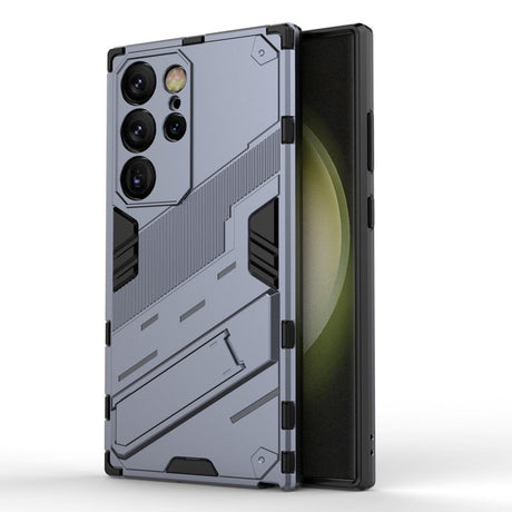 Samsung Galaxy S24 Ultra Hybrid Håndværker Cover m. Kickstand - Grå