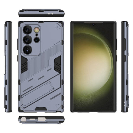 Samsung Galaxy S24 Ultra Hybrid Håndværker Cover m. Kickstand - Grå