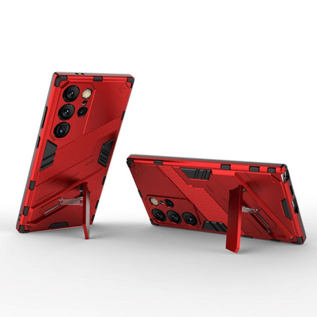 Samsung Galaxy S24 Ultra Hybrid Håndværker Cover m. Kickstand - Rød