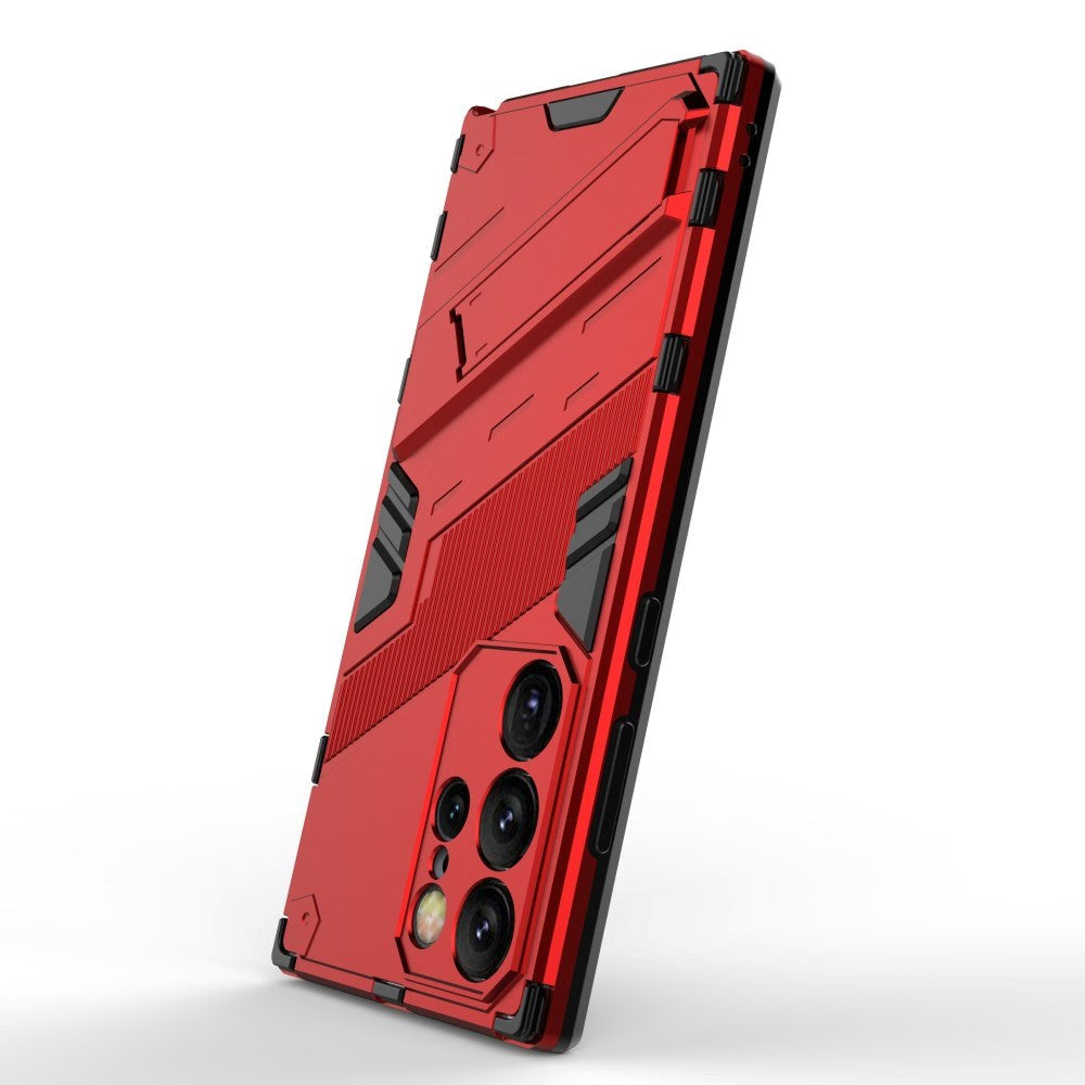Samsung Galaxy S24 Ultra Hybrid Håndværker Cover m. Kickstand - Rød