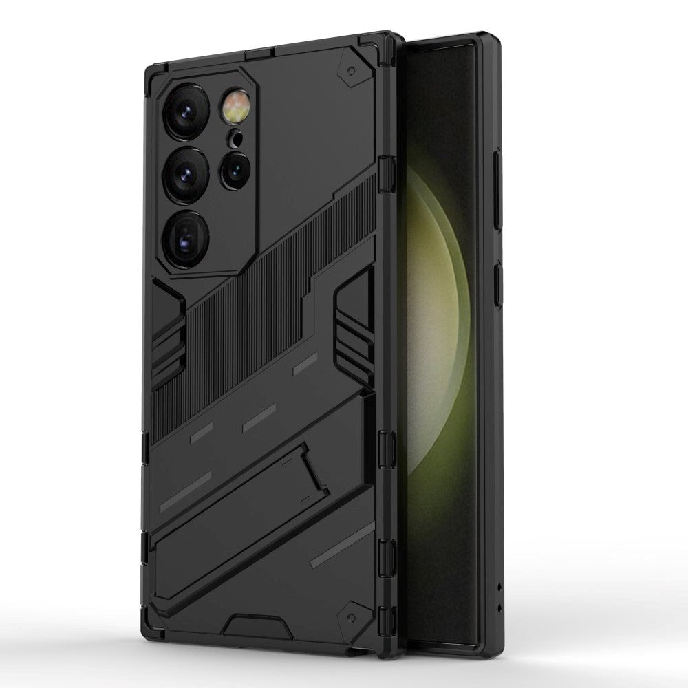 Samsung Galaxy S24 Ultra Hybrid Håndværker Cover m. Kickstand - Sort
