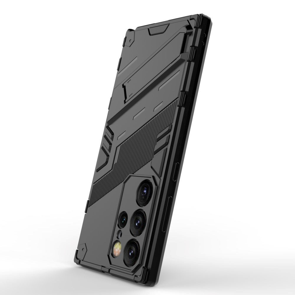 Samsung Galaxy S24 Ultra Hybrid Håndværker Cover m. Kickstand - Sort