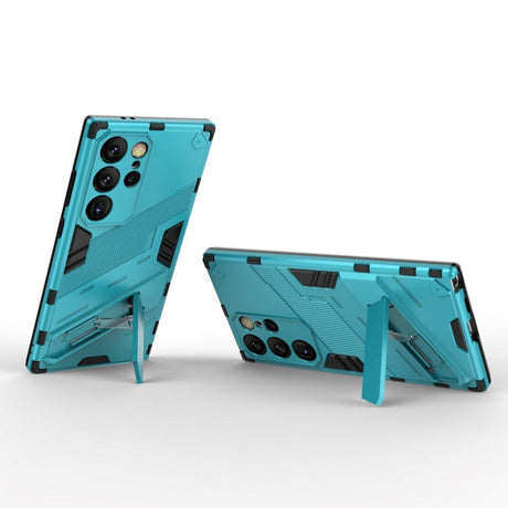 Samsung Galaxy S24 Ultra Hybrid Håndværker Cover m. Kickstand - Blå