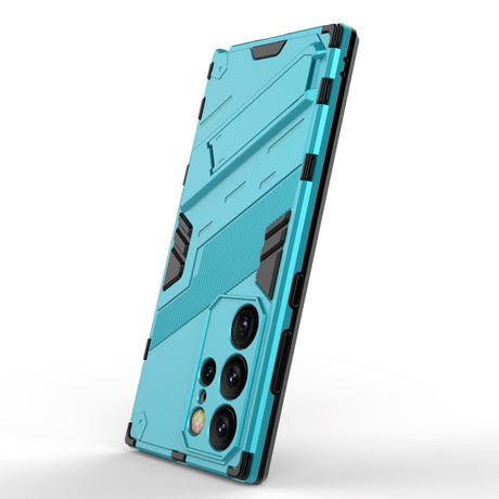 Samsung Galaxy S24 Ultra Hybrid Håndværker Cover m. Kickstand - Blå
