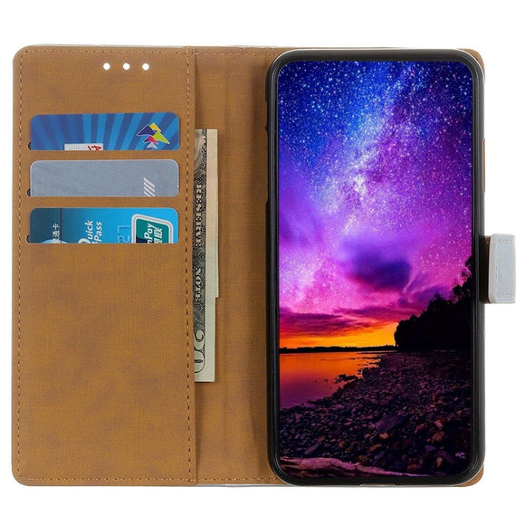 Xiaomi 14 Læder Cover m. Pung & Kickstand - Sølv