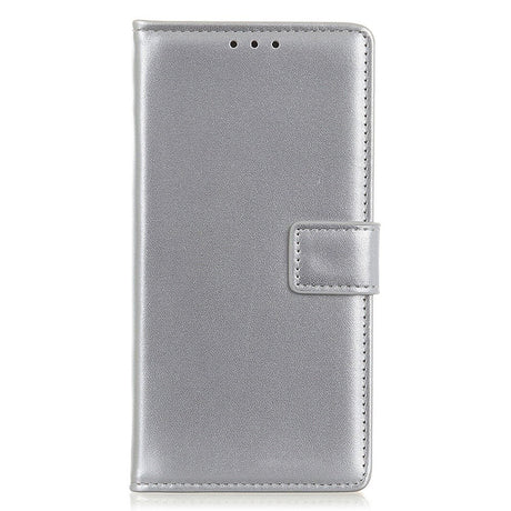 Xiaomi 14 Læder Cover m. Pung & Kickstand - Sølv