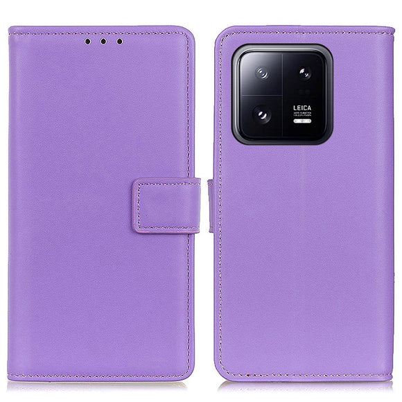Xiaomi 14 Læder Cover m. Pung & Kickstand - Lilla