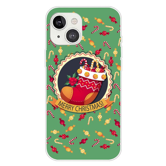 iPhone 15 Plus Fleksibelt Plastik Jule Cover - Merry Christmas - Julesok