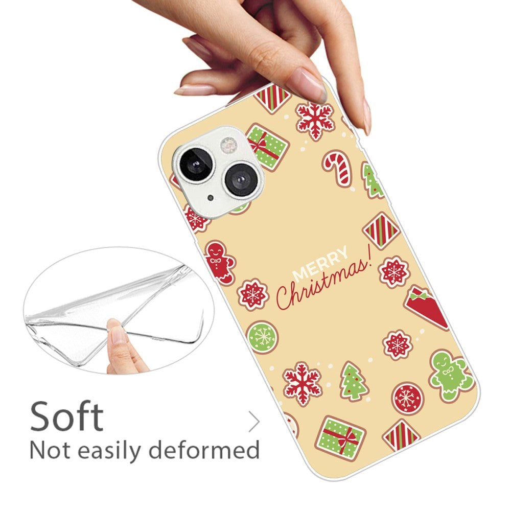 iPhone 15 Plus Fleksibelt Plastik Jule Cover - Merry Christmas - Juleklistermærker