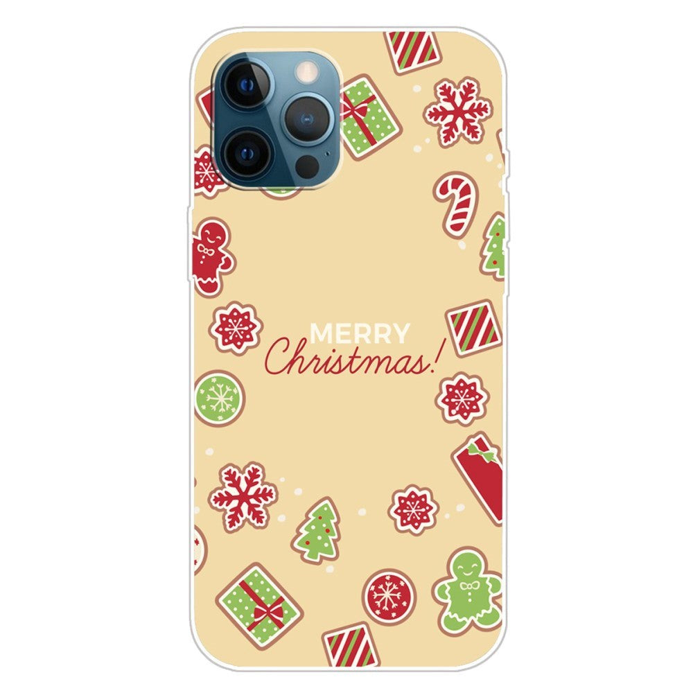 iPhone 15 Pro Fleksibelt Plastik Jule Cover - Merry Christmas - Juleklistermærker