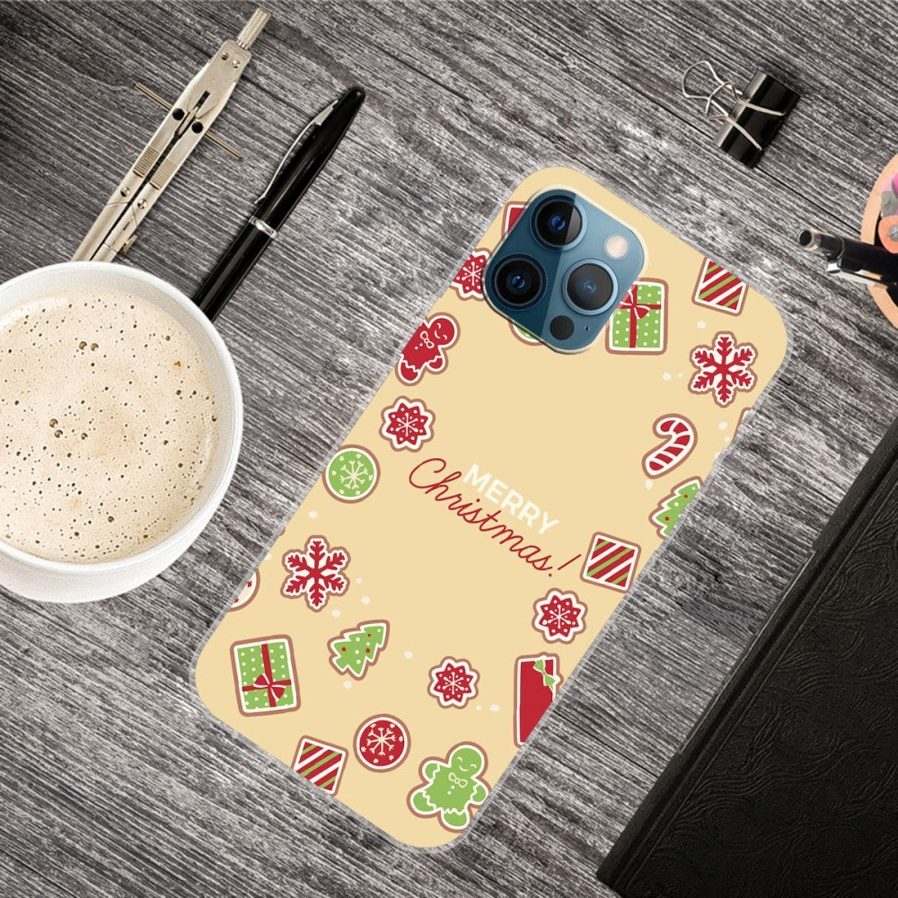 iPhone 15 Pro Fleksibelt Plastik Jule Cover - Merry Christmas - Juleklistermærker