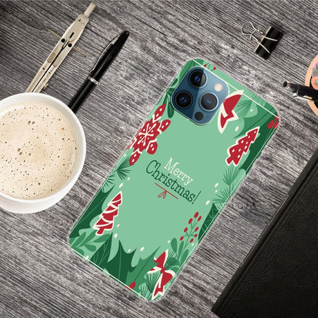 iPhone 15 Pro Fleksibelt Plastik Jule Cover - Merry Christmas - Juleelementer