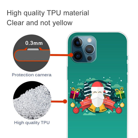iPhone 15 Pro Fleksibelt Plastik Jule Cover - Merry Christmas - Julemanden