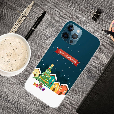 iPhone 15 Pro Fleksibelt Plastik Jule Cover - Merry Christmas - Juleby