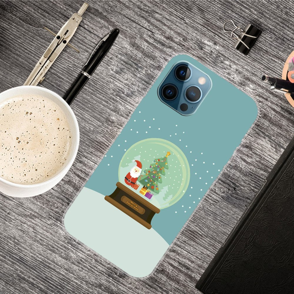 iPhone 15 Pro Fleksibelt Plastik Jule Cover - Merry Christmas - Julekugle