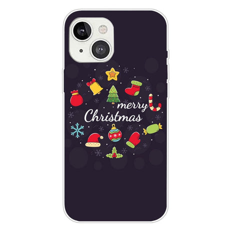 iPhone 15 Fleksibelt Plastik Jule Cover - Merry Christmas - Juledekorationer