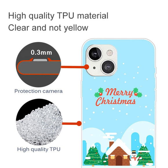 iPhone 15 Fleksibelt Plastik Jule Cover - Merry Christmas - Julehygge