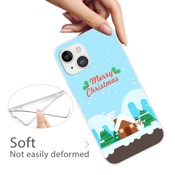 iPhone 15 Fleksibelt Plastik Jule Cover - Merry Christmas - Julehygge