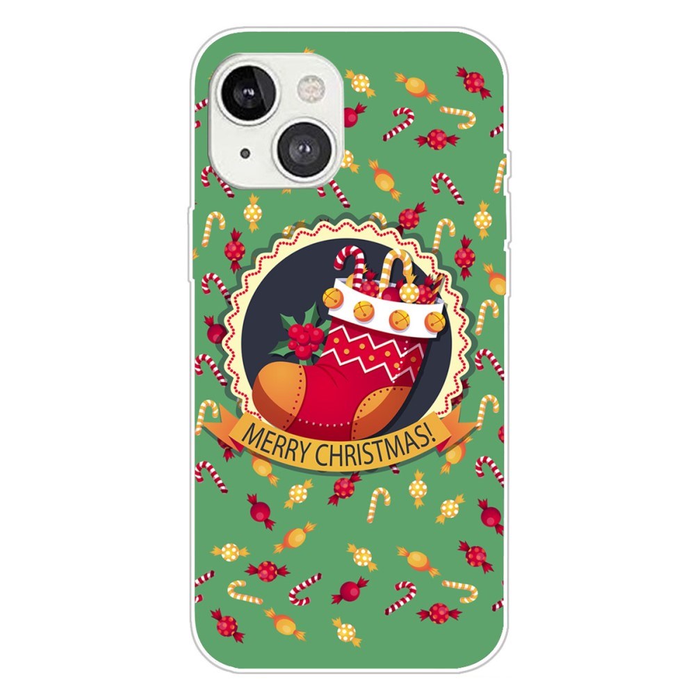 iPhone 15 Fleksibelt Plastik Jule Cover - Merry Christmas - Julesok